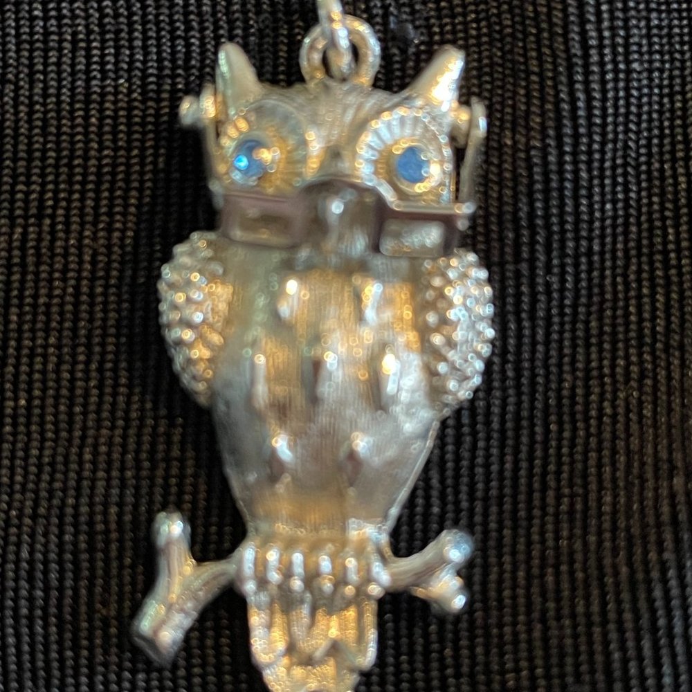 Owl with glasses pendant